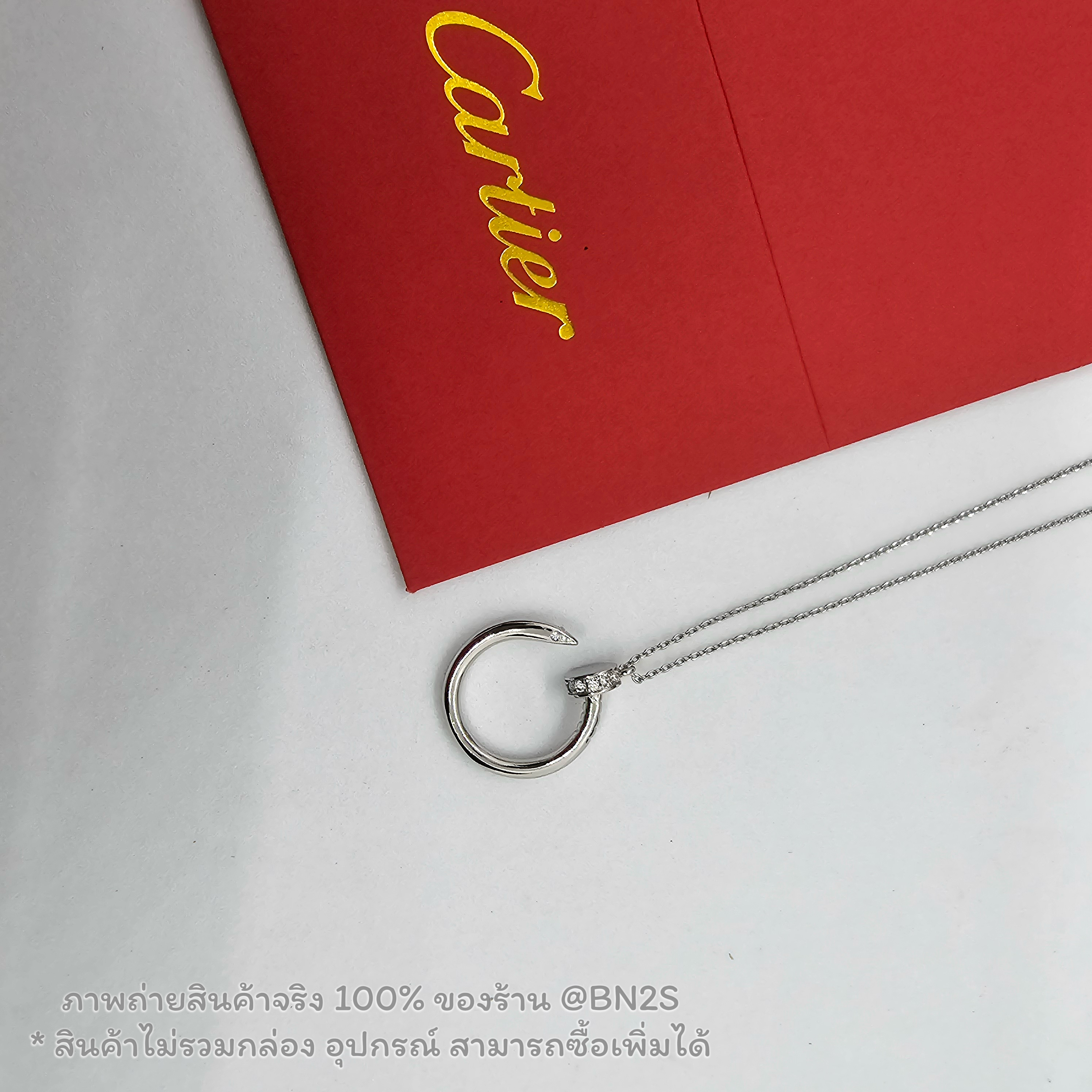 อะไหล่เงิน | สร้อยคอคาเทีย Cartier JUSTE UN CLOU NECKLACE จี้ตะปู ประดับคริสตัล สายโซ่ อะไหล่เงิน พิงค์โกล์ งานไม่ปั๊มน้า รับรองว่าสวย
