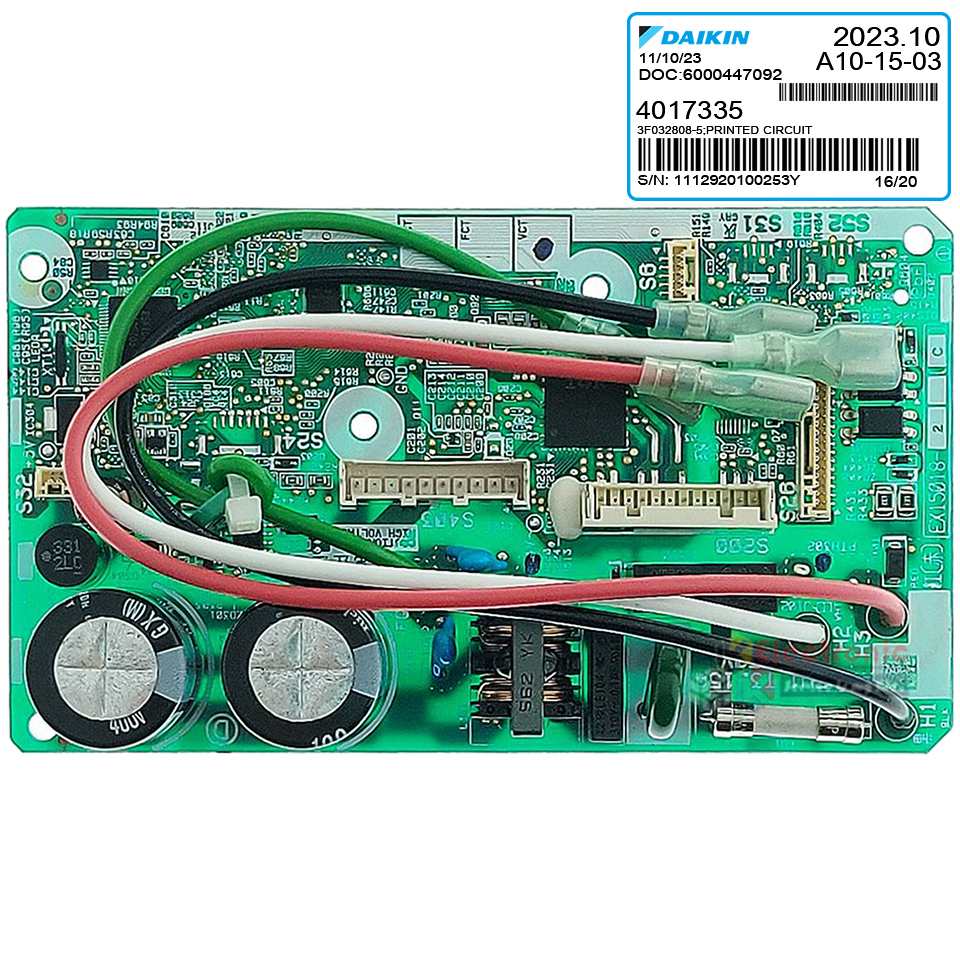 แผงบอร์ดแอร์คอยเย็นDAIKIN-ไดกิ้น รุ่น FTKC09QV2S/FTKC09RV2S-อะไหล่ใหม่แท้บริษัท #อะไหล่แอร์DAIKIN