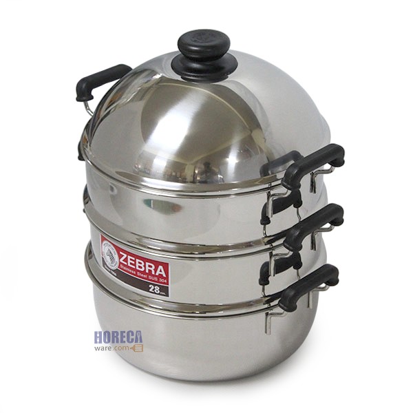 4-piece steamer set, Friendly, 28 cm, Zebra head