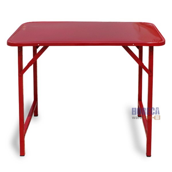Folding table, seafood table, square swing legs, 3 feet, 90 cm, red, NF brand