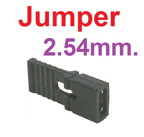 จัมเปอร์ สีดำ 2.54mm มีด้ามจับ Short-circuit block with long handle jumper