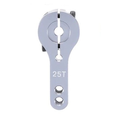 แขนยึดเซอร์โวมอเตอร์ สีไทเทเนียม 25T Metal ALUMINIUM Titanium color Servo Horn Rocker Arm RC Servo motor