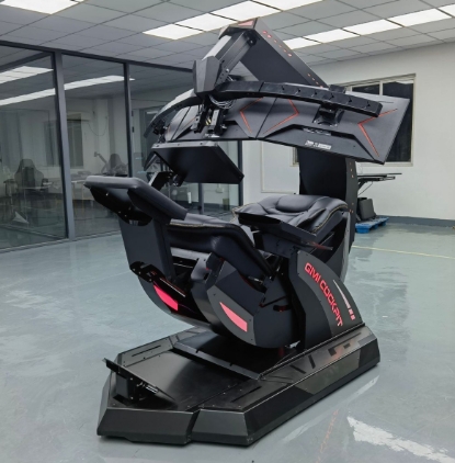 เก้าอี้เล่นเกมพร้อมระบบนวดแบบออลอินวัน รุ่น GIMI 520 รองรับจอภาพ 3-5 จอ