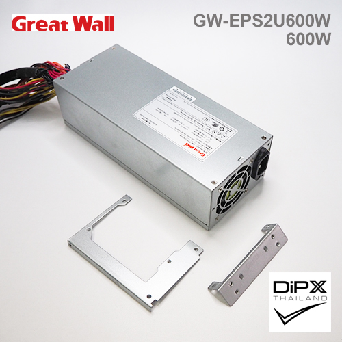 Power Server 2U GREAT WALL 600W (GW-EPS2U600W) 24pin, 2(8pin), 2(6pin+2pin), 4molex, 2sata (New)