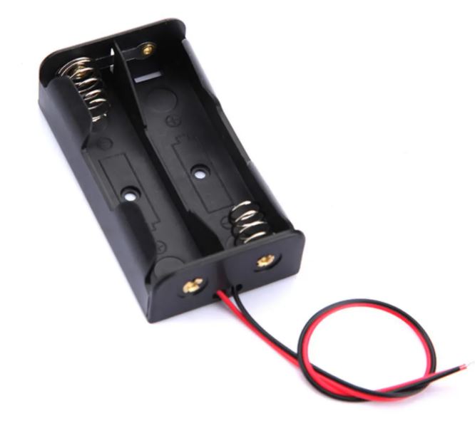 รางถ่านขนาด 18650 แบบ 2 ก้อน 7.4V - 8V พร้อมสายไฟ 2 Slots Battery Box Rechargeable Battery Holder