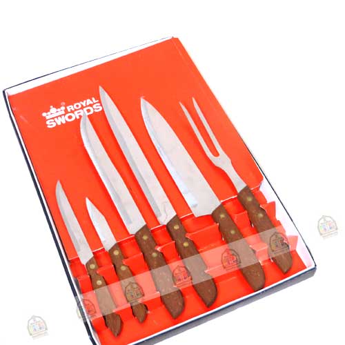 ชุดมีด 6 ชิ้นด้ามไม้ ทีพี [tp-jp1]