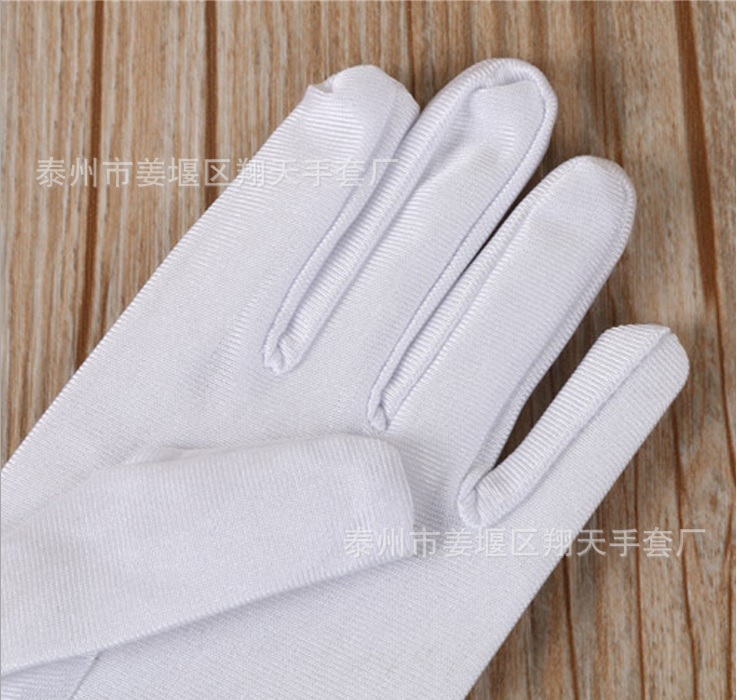 ุถุงมือเด็กออกงานสีขาว สีแดง แบบเรียบ ผ้ามันเงา ใส่สบาย ยืดหยุ่น