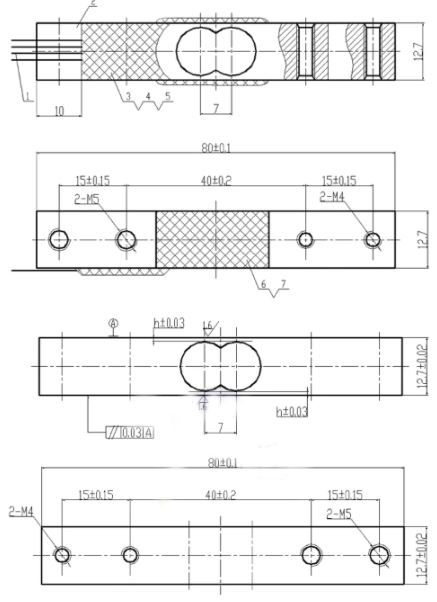 5KG Load Cell Module Weight Sensor Electronic Scale Aluminum Alloy Weighing Pressure Sensor ช่างน้ำหนัก