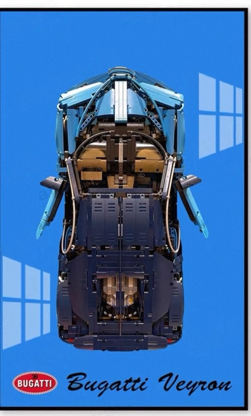 Display frame สำหรับ LEGO เลโก้ 42083 Bugatti Chiron (กรอบสำหรับตกแต่ง)