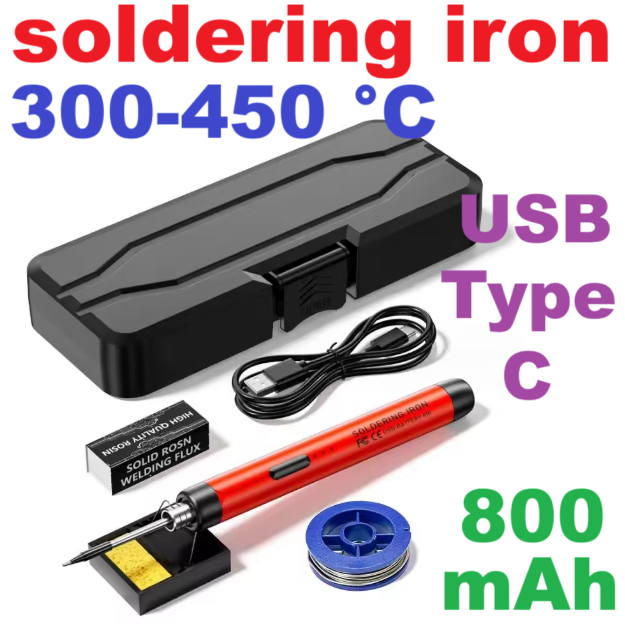 หัวแร้ง 300-450C three-speed smart portable wireless USB soldering iron type-C interface small soldering iron set