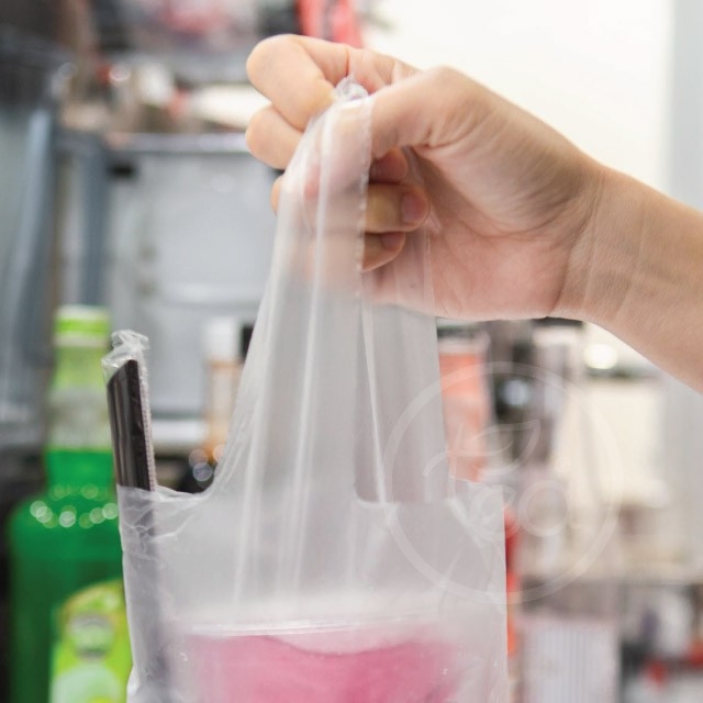 [Nเดี่ยว] ถุงใส่แก้ว เต็มใบ แบบเดี่ยว ถุงหิ้วแก้ว ถุงเดี่ยว ไม่พิมพ์ลาย แก้ว22ออนซ์ ชาไข่มุก แพ็คละ 50 ใบ