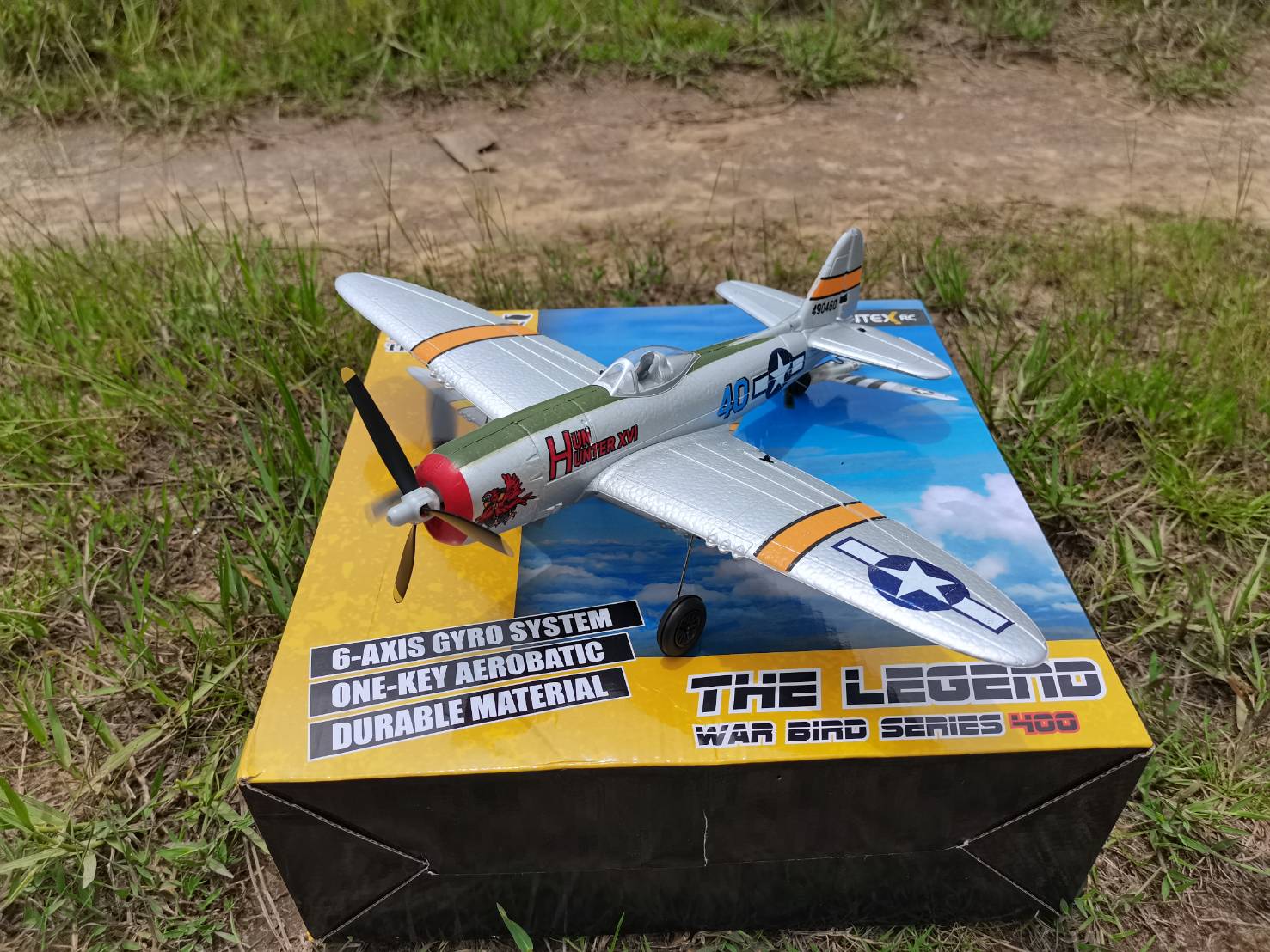 เครื่องบินบังคับ VOLANTEX RC P-47 THUNDERBOLT 400.MM 2.4.GHZ 6 GYRO NO.761-16.R ชุดพร้อมบิน