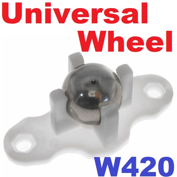 ล้อหมุนอิสระ ทุกทิศทาง Skinny Vacuum W420 steel ball universal wheel, 2-wheel UNO smart car chassis bull's-eye nylon mbot, N20 ล้อรถ