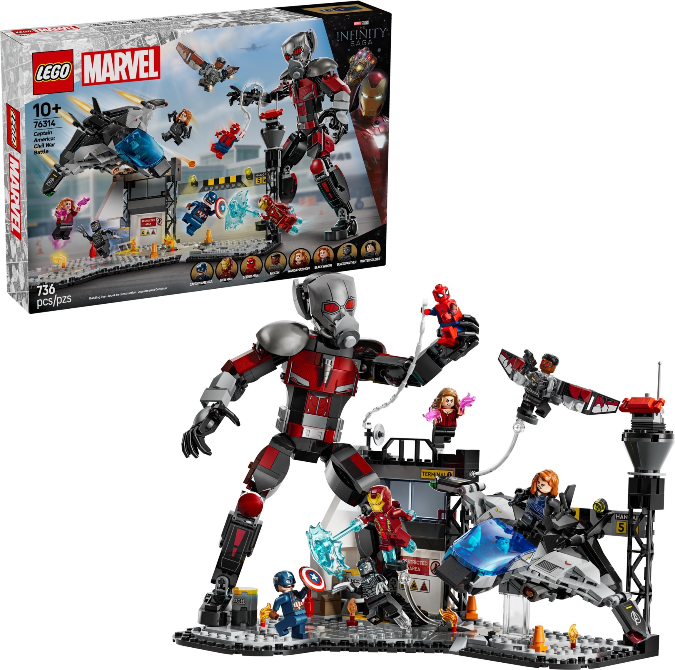 LEGO Super Heroes Marvel เลโก้ 76314 Captain America: Civil War Battle