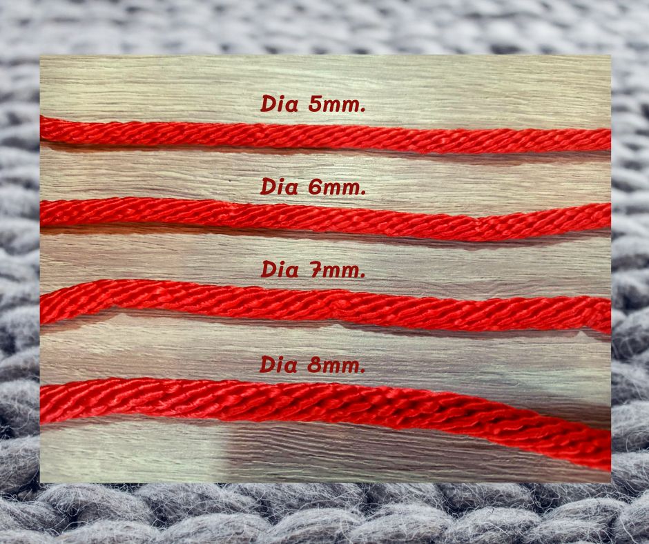 พร้อมส่ง เชือกแบ่งขาย เชือกถักกลมสีแดง(Polypropylene, PP)ผสมสารป้องกันUV เส้นใยนิ่ม ใยเหนียว ฝช้โยงกิ่งไม้ ชักรอก มัดของ