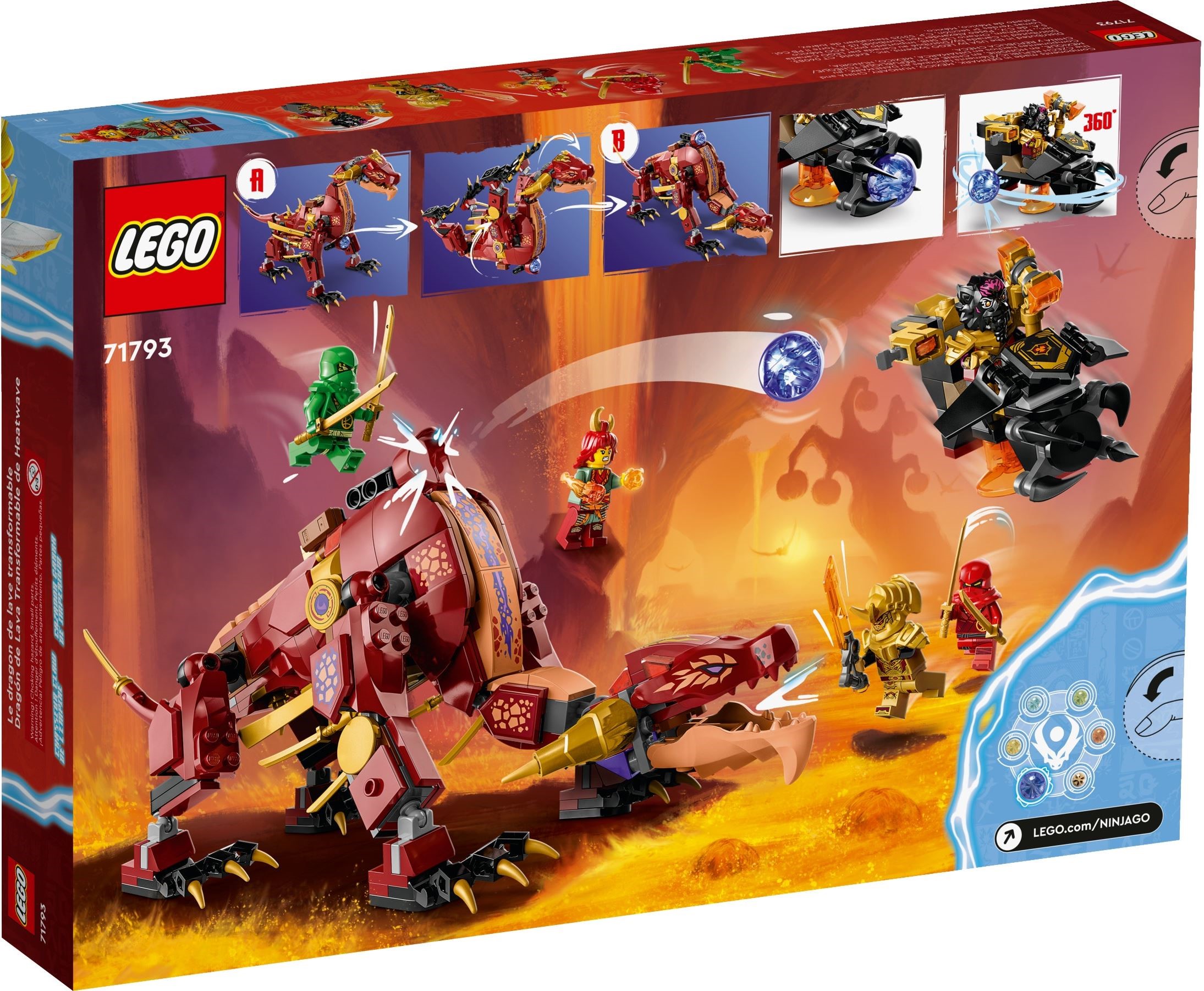 LEGO เลโก้ Ninjago 71793 Heatwave Transforming Lava Dragon