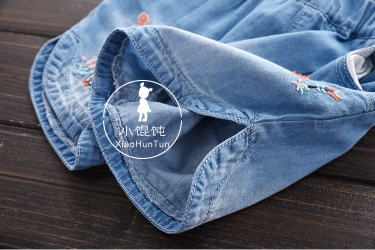 กางเกงยีนส์ขาสั้น ปักสวยงาม ผ้านิ่ม กระเป๋าจริงทั้งหน้าหลัง #sale