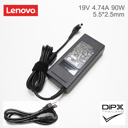 Adapter LENOVO 19V 4.74A 90W (5.5x2.5mm) สินค้าใหม่แท้ แถมสายไฟ