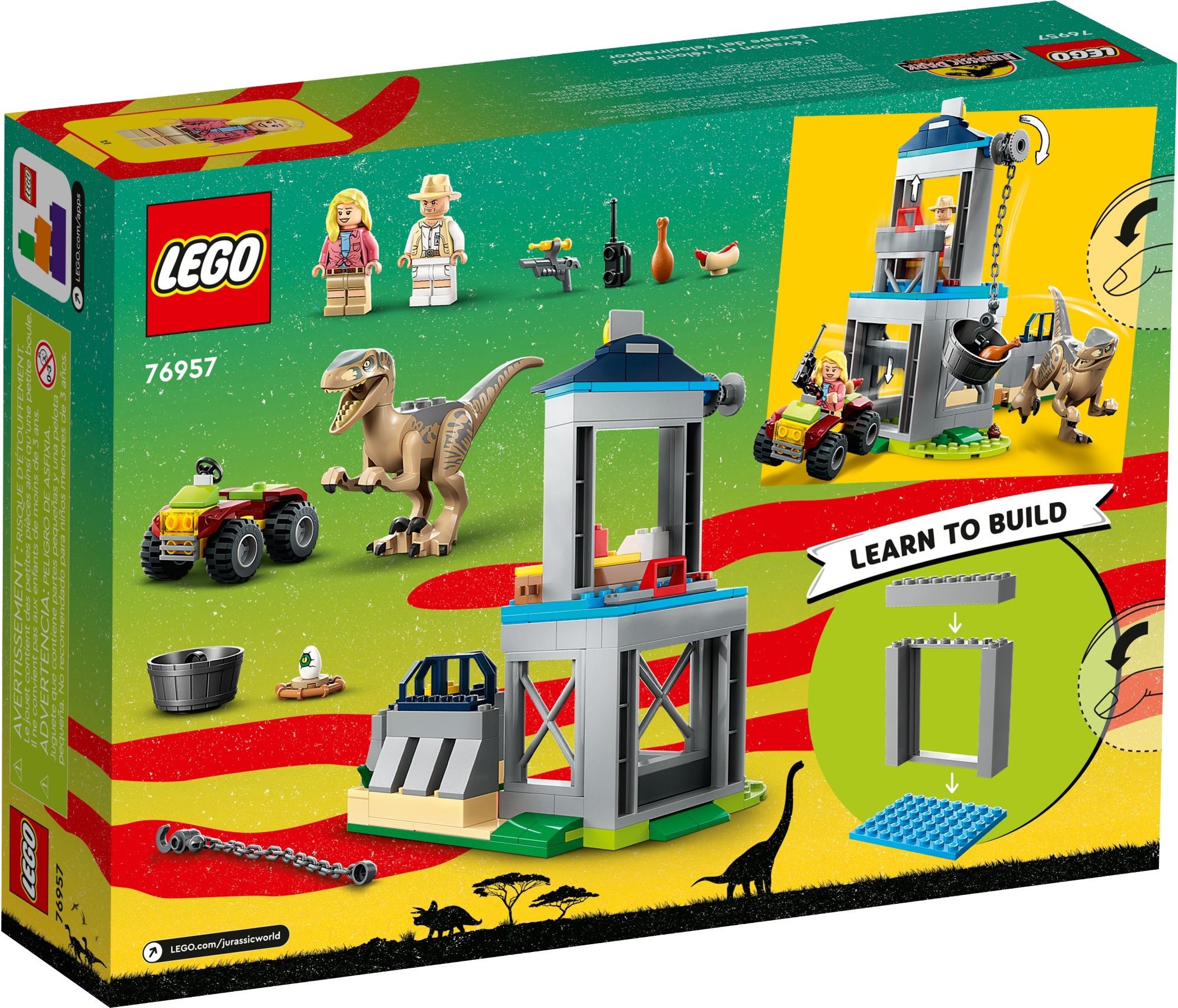 LEGO เลโก้ Jurassic Park 76957 Velociraptor Escape