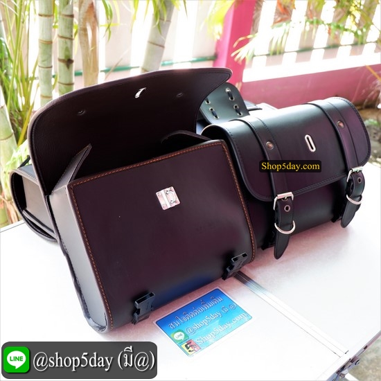 🔥 กระเป๋ารถมอเตอร์ไซค์ วินเทจ-คลาสสิค ✌️ มีสีดำ และ น้ำตาลไหม้