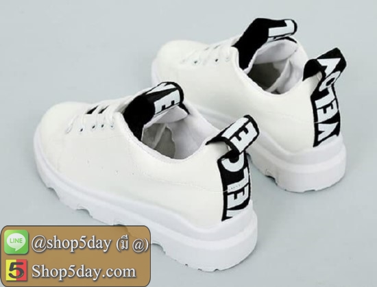 รองเท้าผ้าใบสไตล์รองเท้าผ้าใบเกาหลี น้ำหนักเบา (ขาว)