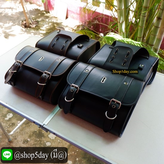 🔥 กระเป๋ารถมอเตอร์ไซค์ วินเทจ-คลาสสิค ✌️ มีสีดำ และ น้ำตาลไหม้