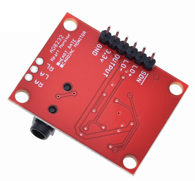 เซนเซอร์วัดอัตราการเต้นหัวใจ Module AD8232 ECG Pulse Heart Rate Monitor ECG Sensor Module Kit For Arduino UNO R3