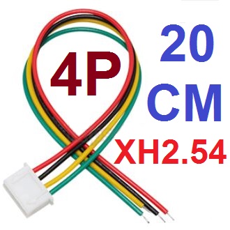 JST XH2.54mm 4Pin 20CM Male Connector Plug With Wire Cable Line 200mm (20cm)