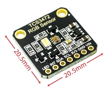 TCS34725 COLOR RECOGNITION I2C interface SENSOR bright light sensing module RGB