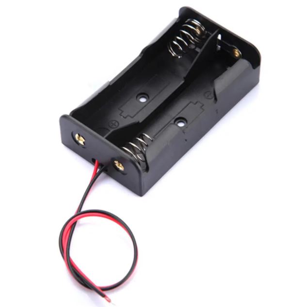 รางถ่านขนาด 18650 แบบ 2 ก้อน 7.4V - 8V พร้อมสายไฟ 2 Slots Battery Box Rechargeable Battery Holder