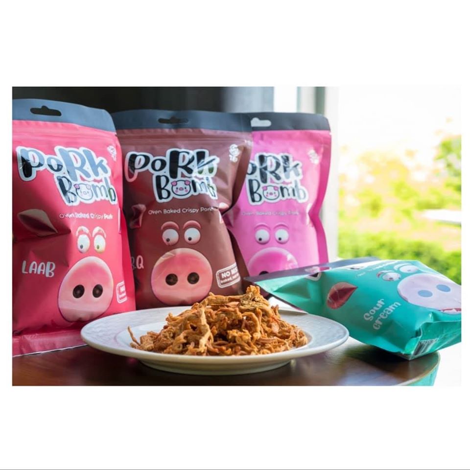 Pork Bomb หมูเส้นอบกรอบ : Healthy Hut