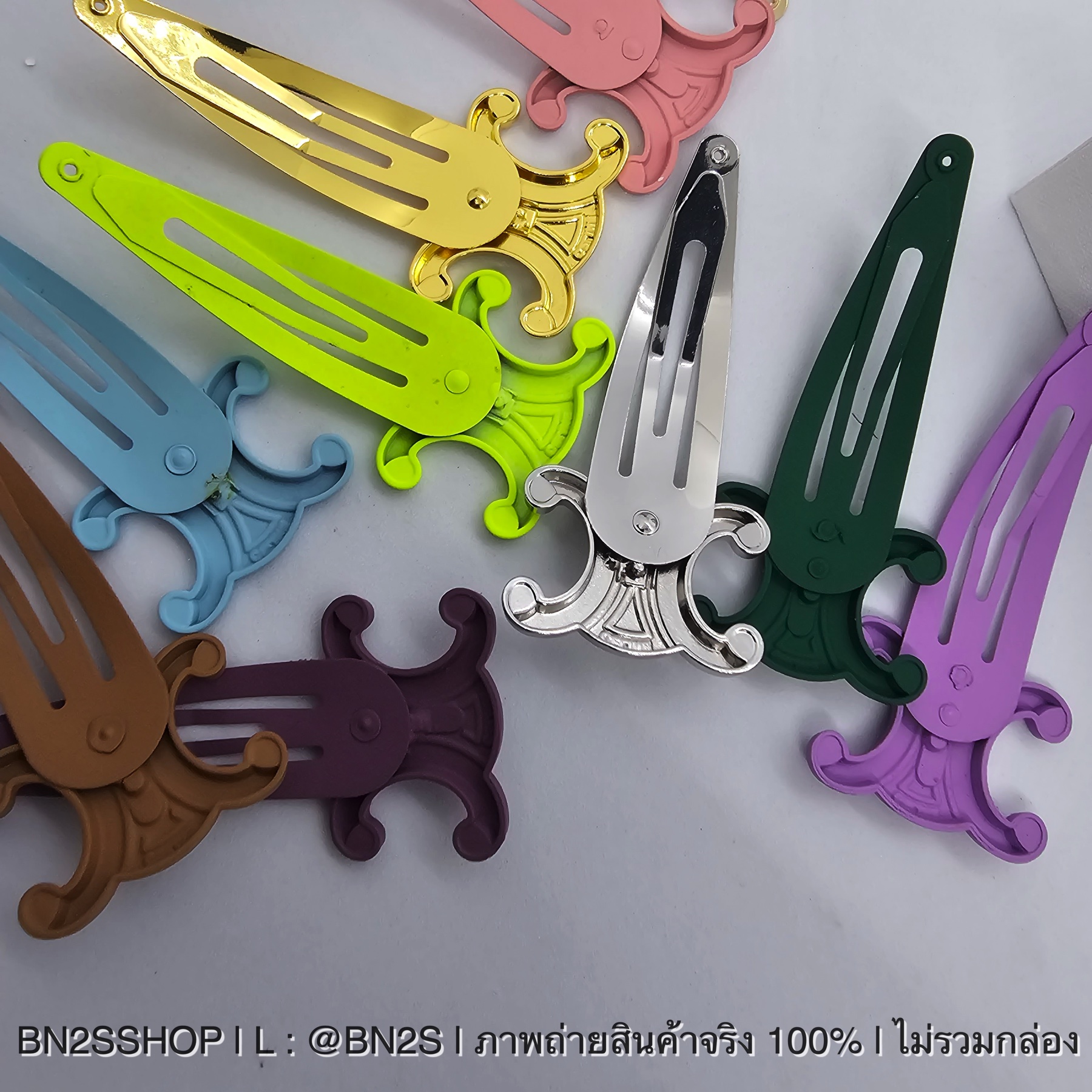สีเงิน| Celine Sanp Hair Clip กิ๊บซีลีน งานปั๊มแบรนด์ มีหลายสีให้เลือก ราคาไม่แพง