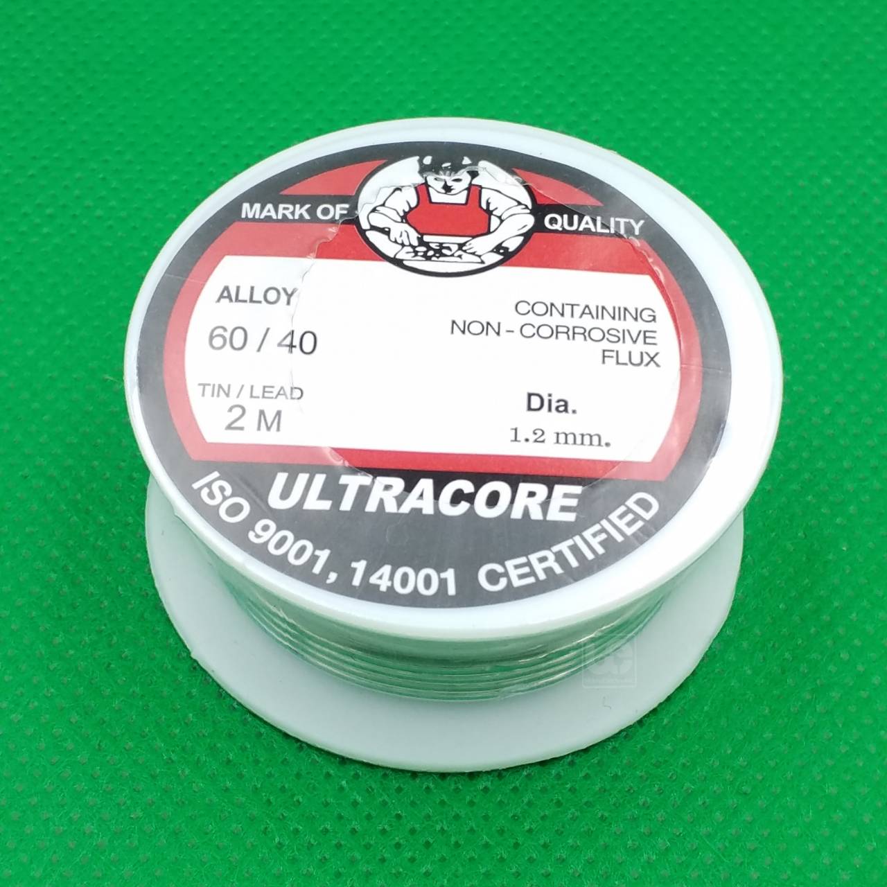 ตะกั่วบัดกรี 1.2 มม. ยาว 2 เมตร Ultracore 60/40 2M 1.2mm.Tin lead Solder Flux Wire Rosin Core Soldering Roll