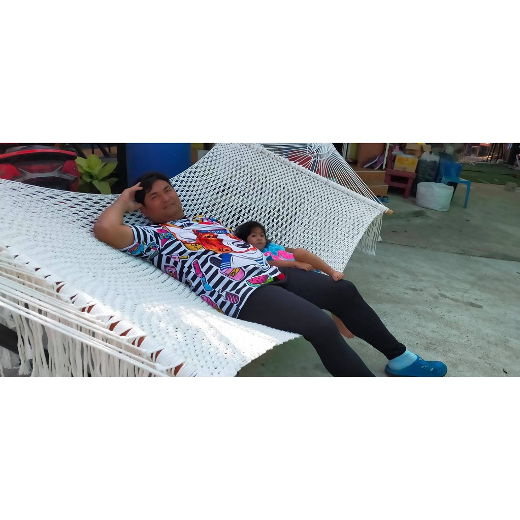 เปลญวน Hammocks + รวมขาตั้ง⭐⭐Size XL ขนาดใหญ่พิเศษ ⭐⭐ไม่ขึ้นรา ใช้งานกลางแจ้ง🌈มีสินค้าพร้อมส่ง🌈