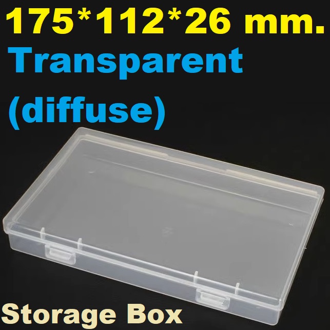 กล่องพลาสติกใส อเนกประสงค์ 175*112*26 mm. Transparent (diffuse) storage box plastic box 17.5x11.2x26 cm