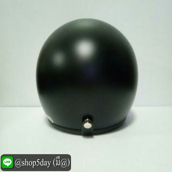 หมวกกันน็อค แนววินเทจ LB BIG. สีดำด้าน ขอบดำ