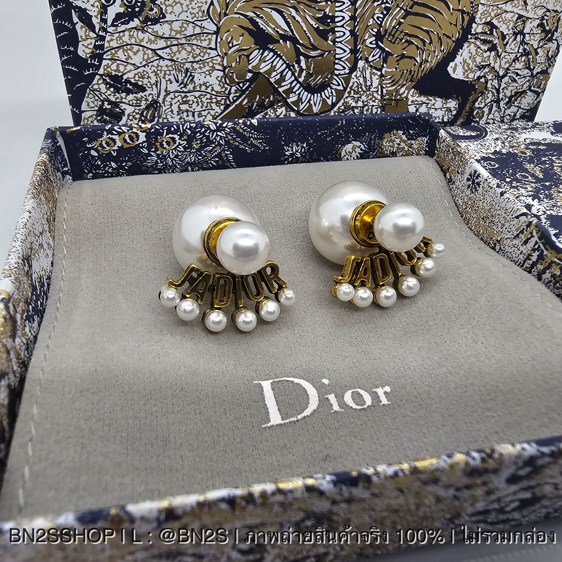 Dior Earrings pearl ต่างหูไข่มุก JA'DIOR พร้อมไข่มุกเม็ดเล็ก งานปั๊มแบรนด์ เกรดไฮเอน 1:1