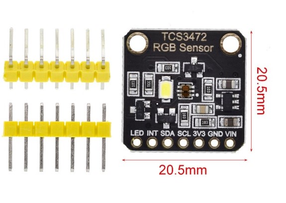 TCS34725 COLOR RECOGNITION I2C interface SENSOR bright light sensing module RGB