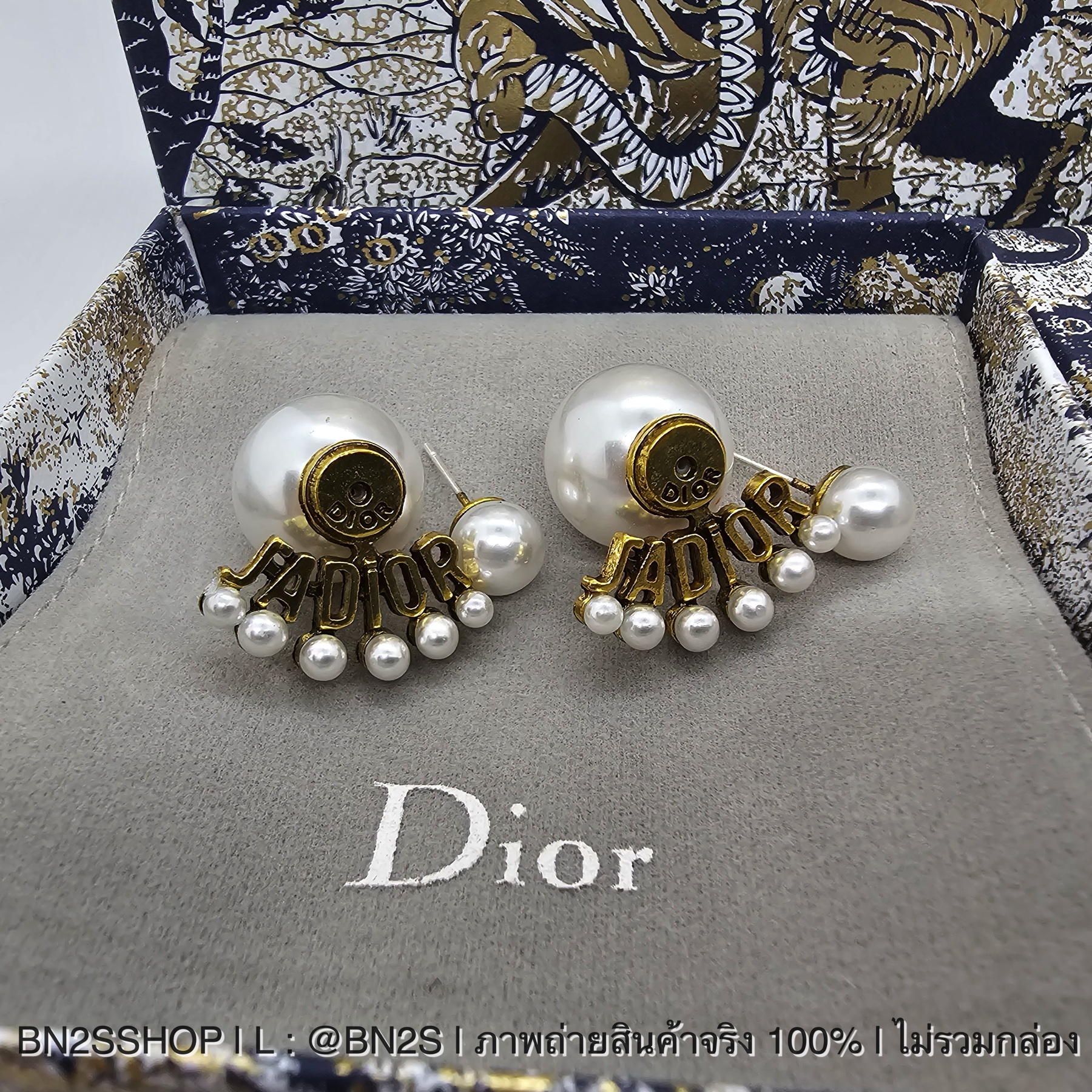Dior Earrings pearl ต่างหูไข่มุก JA'DIOR พร้อมไข่มุกเม็ดเล็ก งานปั๊มแบรนด์ เกรดไฮเอน 1:1