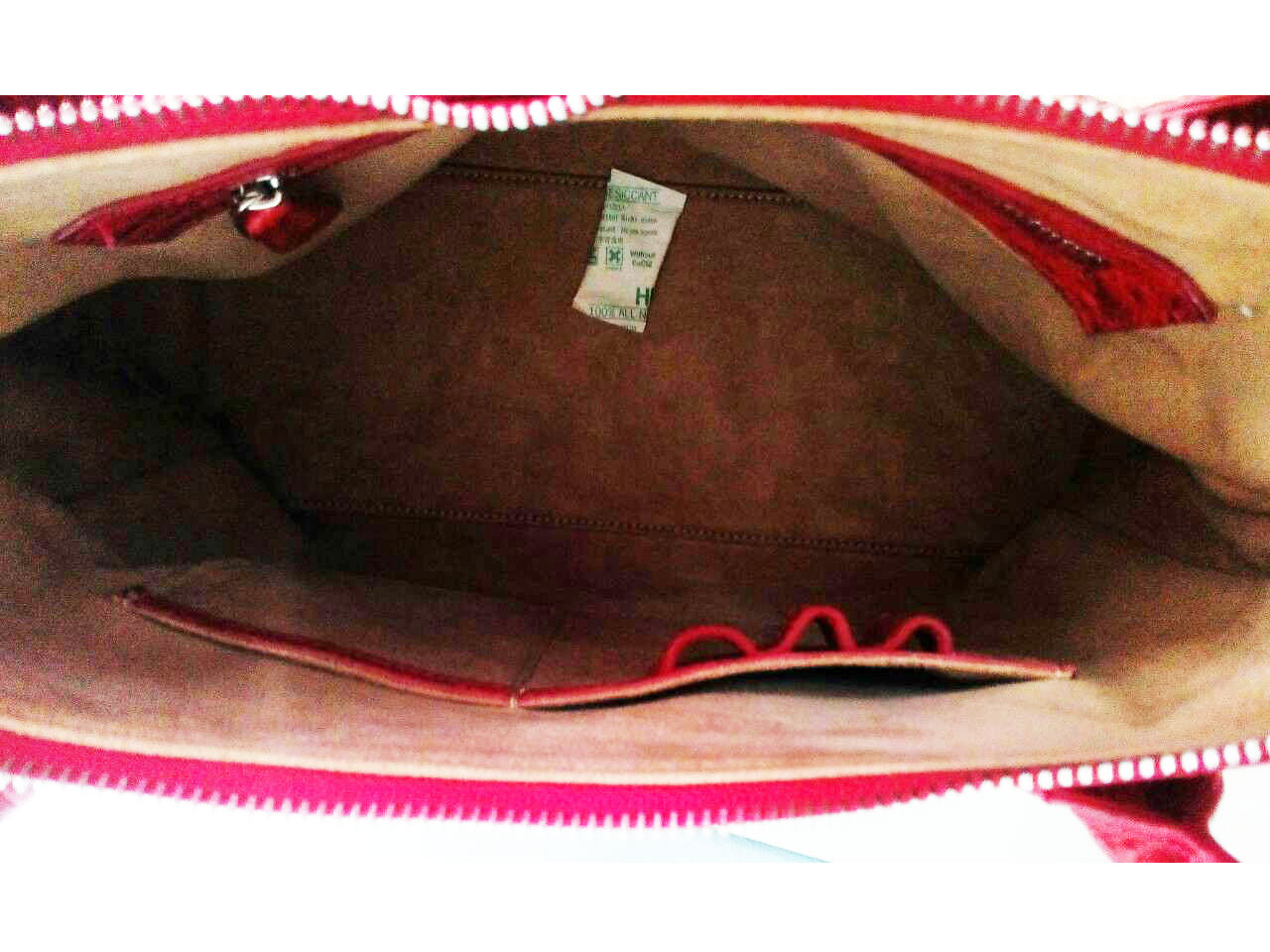 กระเป๋าถือหนังจระเข้แท้ สีแดง รหัส CRW1217H-05-RE