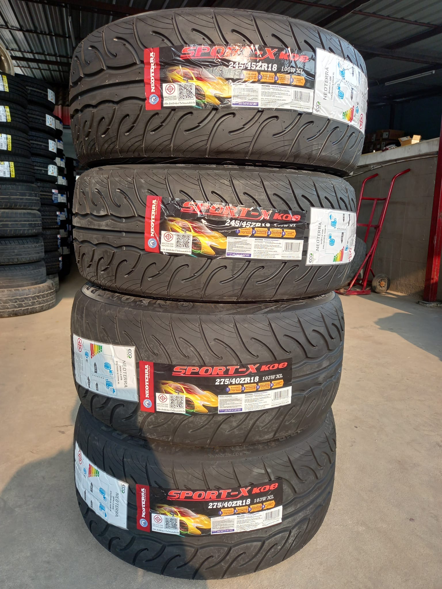 ยางใหม่ลายไฟ 245-275 ขอบ 18 ปี 23