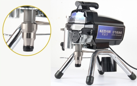 เครื่องพ่นสีไฟฟ้าแรงดันสูงแบบไร้อากาศ 495 เครื่องพ่นสีลาเท็กซ์ 110V220V หัวพ่นแบบลูกสูบภายในและภายนอก