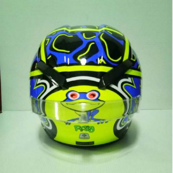 DECKEN หมวกกันน็อคหุ้มคาง ราคาถูก รุ่น Frog สี Blue แถมชิวรุ้งฟรี