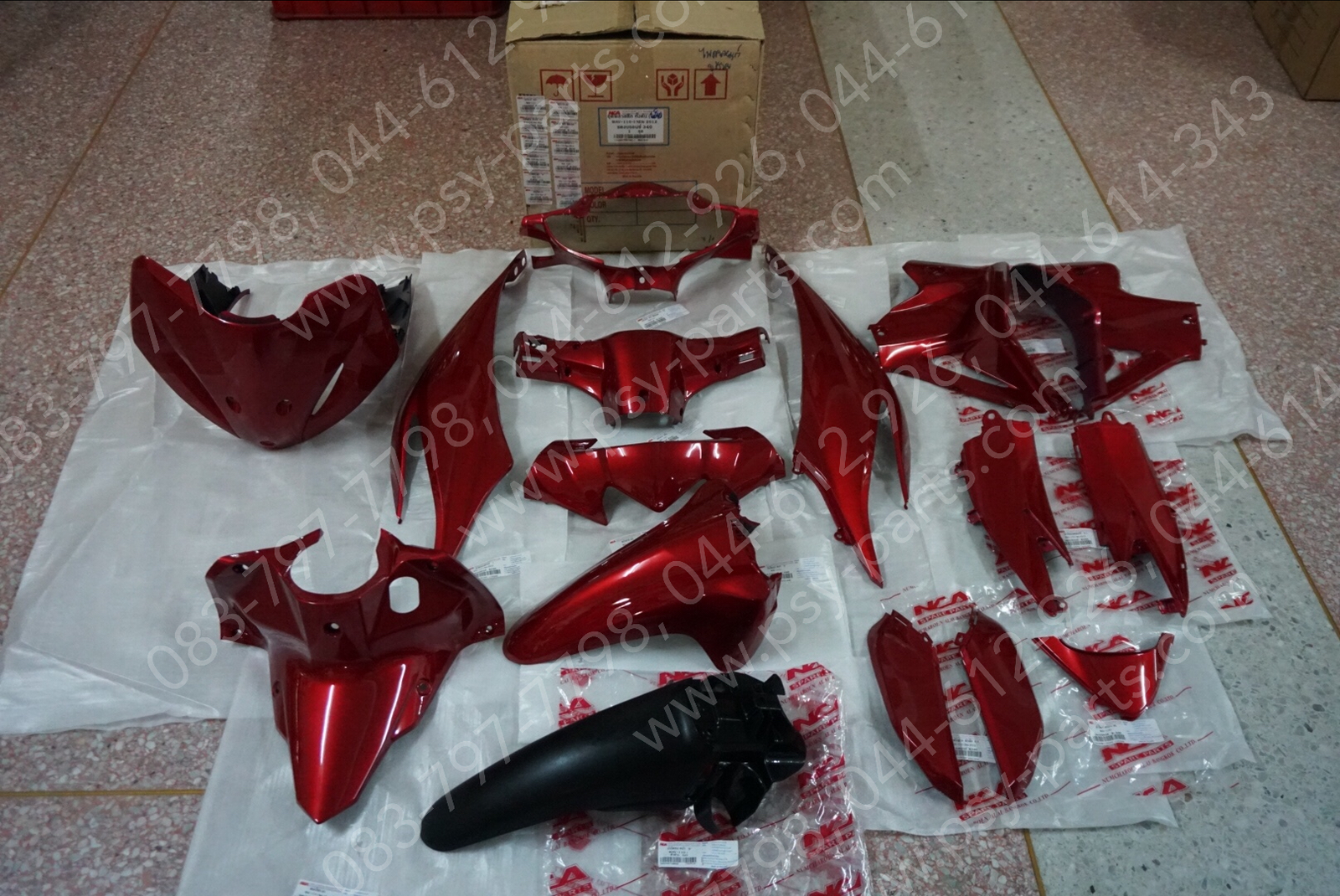 พลาสติกชุด WAVE 110-I/14, WAVE 110-I/12 สีแดงบรอนซ์ (R340)