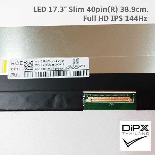 จอโน๊ตบุ๊ค Notebook LED 17.3"Slim(38.9cm.) 40pin(R) ไม่มีหู (Full HD IPS 144Hz) (NV173FHM-NX3, NV173FHM-NX4) สินค้าใหม่