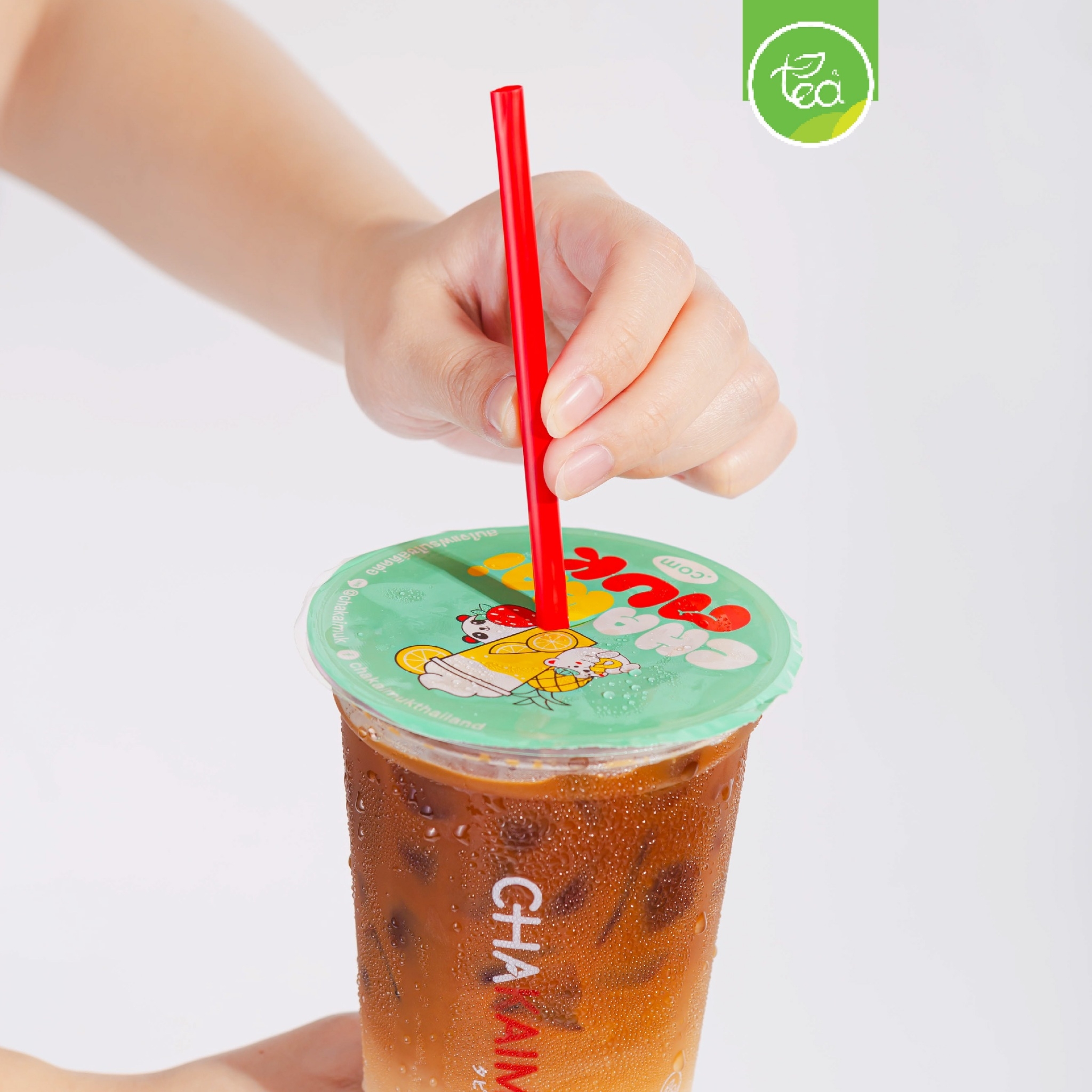 [6mm] หลอดดูดน้ำ สีแดง หลอด6มิล ทรงตรง ปลายแหลม หลอดเล็ก หลอดพลาสติก ห่อฟิล์ม ชาไข่มุก 100เส้น/แพ็ค