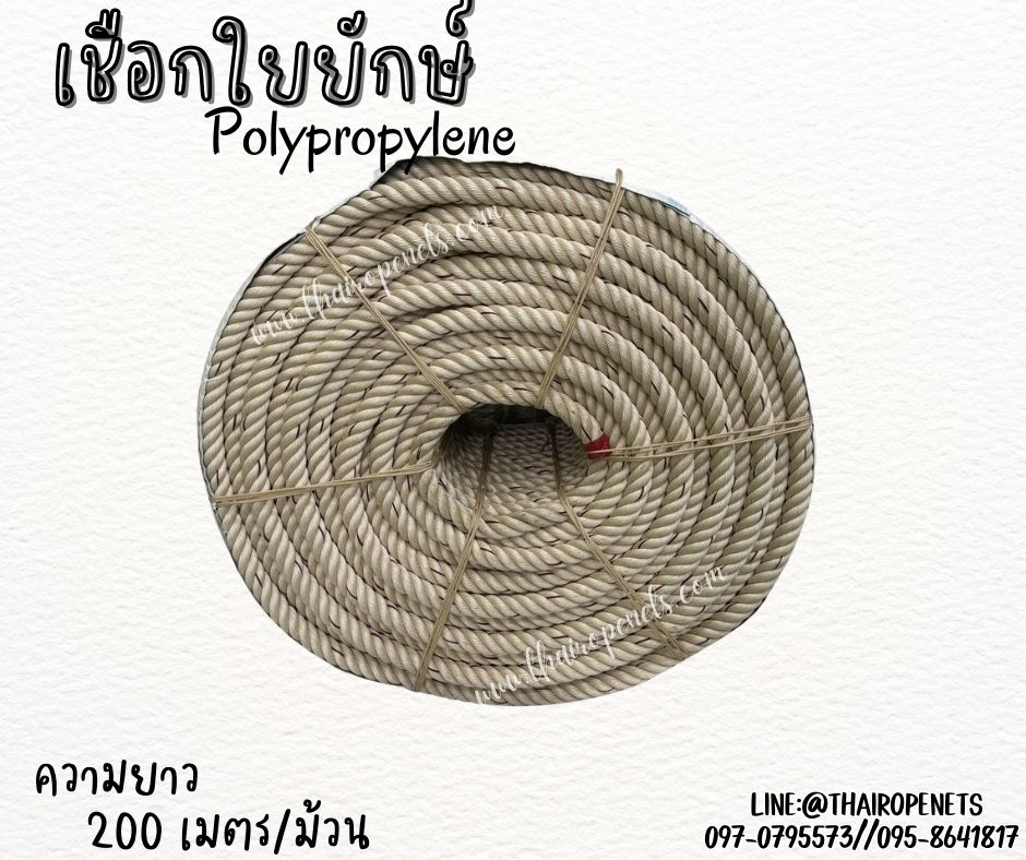 เชือกใยยักษ์ Polypropylene ขนาด 28 มิล เชือกเส้นใยเหนียว เกรดA ไม่ขาดง่าย ไม่หลุดลุ่ย ทนแรงดึงได้ดี พร้อมส่ง