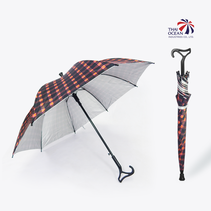 Leo ร่มยาว ร่มไม้เท้า ปลายกันลื่น ร่มกัดแดด กันฝน ขนาด 24 นิ้ว (ขายส่ง) 12 คันต่อกล่อง