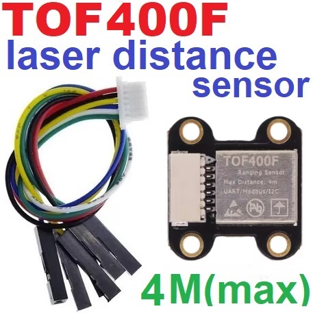 โมดูลวัดระยะทางด้วยเรเซอร์ TOF400F 4M(max) based on VL53L1 Modbus I2C Serial Output Multi-Mode High Precision Distance Sensor Module