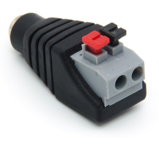DC Power Female 5.5X2.1mm Clip Spring Connector Adapter Plug Cable Pressed connected